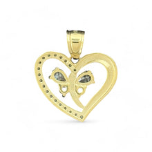 Load image into Gallery viewer, 10KT Heart With Butterlfy Gold Pendant - 3.57 Grm
