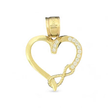 Load image into Gallery viewer, 10KT Heart With Infinity Gold Pendant - 2.13Grm
