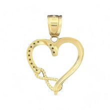 Load image into Gallery viewer, 10KT Heart With Infinity Gold Pendant - 2.13Grm
