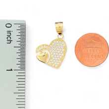 Load image into Gallery viewer, 10KT Double Heart Gold Pendant - 2.3 Grm
