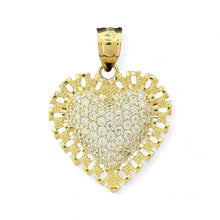 Load image into Gallery viewer, 10KT Gold Heart With Lattice Border Pendant - 2.8 Grm
