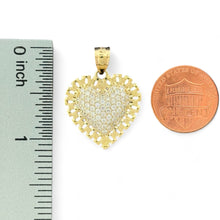 Load image into Gallery viewer, 10KT Gold Heart With Lattice Border Pendant - 2.8 Grm
