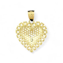 Load image into Gallery viewer, 10KT Gold Heart With Lattice Border Pendant - 2.8 Grm
