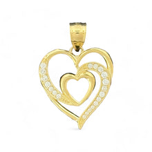 Load image into Gallery viewer, 10kt Gold Double Heart Pendant - 2.4 Grm
