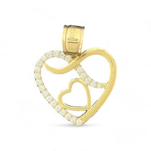 Load image into Gallery viewer, 10kt Gold Heart Pendant with Infinity Symbol - 2.48 Grm
