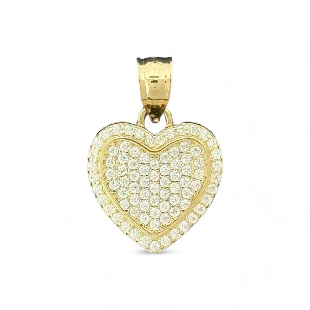 10kt Gold Heart Pendant - 1.7 Grm