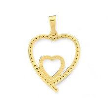 Load image into Gallery viewer, 10kt Gold Double Heart Pendant - 1.3 Grm
