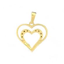 Load image into Gallery viewer, 10kt Small Double Heart Gold Pendant - 0.6 Grm
