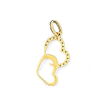 Load image into Gallery viewer, 10kt Gold Double Heart Pendant with Open Design - 0.7 Grm
