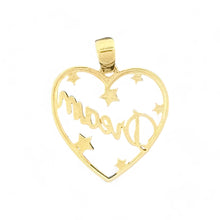 Load image into Gallery viewer, 10kt Gold Heart Pendant with &#39;Dream&#39; Inscription - 0.76 Grm
