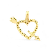 Load image into Gallery viewer, 10kt Gold Heart With Arrow Pendant - 0.73 Grm
