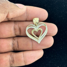 Load image into Gallery viewer, 10KT Double Heart Gold Pendant - 2.9Grm
