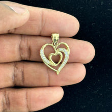 Load image into Gallery viewer, 10kt Gold Double Heart Pendant - 2.4 Grm
