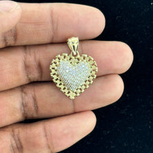 Load image into Gallery viewer, 10KT Gold Heart With Lattice Border Pendant - 2.8 Grm
