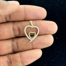 Load image into Gallery viewer, 10kt Gold Double Heart Pendant - 1.3 Grm
