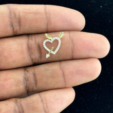 Load image into Gallery viewer, 10kt Gold Heart With Arrow Pendant - 0.73 Grm
