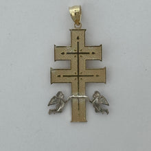 Load image into Gallery viewer, 10KT Caravaca Cross pendant Real Yellow Gold Diamond cut, 1.5 GRM,  1.5 mm Bail
