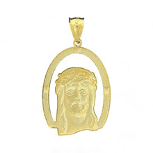 Load image into Gallery viewer, 10KT Two-Tone Gold Jesus Pendant with Oval Frame - 4.96 Grm
