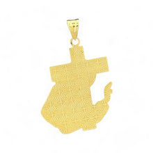 Load image into Gallery viewer, 10KT Two-Tone Gold Jesus with Cross Pendant - 3.13 Grm
