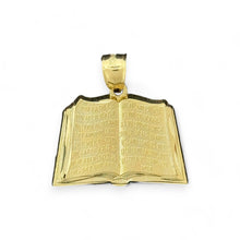 Load image into Gallery viewer, 10KT Small Bible Gold Pendant with Engraved Text - 2.32 Grm
