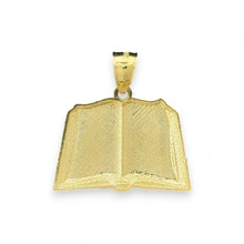 Load image into Gallery viewer, 10KT Small Bible Gold Pendant with Engraved Text - 2.32 Grm
