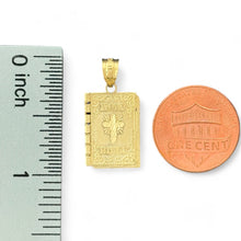 Load image into Gallery viewer, 10KT Gold Holy Bible Pendant with Cross - 1.17 Grm
