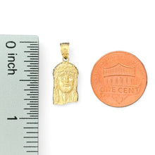 Load image into Gallery viewer, 10KT Gold Small Jesus Pendant with Crown of Thorns - 0.9 Grm
