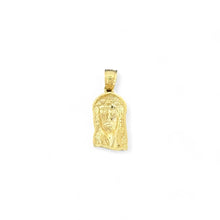 Load image into Gallery viewer, 10KT Gold Small Jesus Pendant with Crown of Thorns - 0.9 Grm
