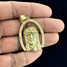 Load image into Gallery viewer, 10KT Yellow Gold Jesus Pendant with Oval Frame - 4.84 Grm
