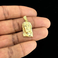 Load image into Gallery viewer, 10KT Gold Jesus Pendant with Crown of Thorns - 1.9 Grm
