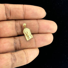 Load image into Gallery viewer, 10KT Gold Small Jesus Pendant with Crown of Thorns - 0.9 Grm
