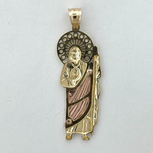 Load image into Gallery viewer, 14KT Gold Saint Jude Pendant- 3mm Bail, 4.83 Grams, 2 Inches.
