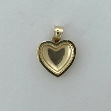 Load image into Gallery viewer, 14KT Gold Heart Pendant with CZ Stones- 1.5mm Bail, 2.3 Grams, 0.79 Inches.
