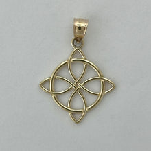 Load image into Gallery viewer, 14KT Gold Witches Knot Pendant - 2mm Bail, 1.97 Grams, 1.27 Inches.
