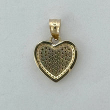 Load image into Gallery viewer, 14KT Gold Heart Pendant with CZ Stones- 1.5mm Bail, 1.93 Grams, 0.38 Inches.
