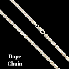 Load image into Gallery viewer, Sterling Silver Rope Necklace (Solid)
