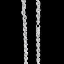 Load image into Gallery viewer, Sterling Silver Rope with CZ Necklace
