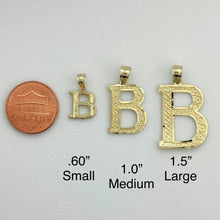 Load image into Gallery viewer, 10KT Diamond Cut Small/ Medium/ Large Initial Pendant A-Z
