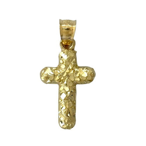 10kt gold nugget cross pendant 2 wholesale