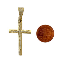 Load image into Gallery viewer, 14KT Gold Cross Pendant - 5mm Bail, 4.08 Grams.
