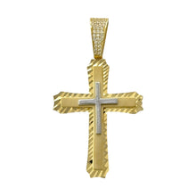 Load image into Gallery viewer, 14KT Gold Cross Pendant - 3mm Bail, 3.37 Grams.
