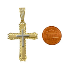 Load image into Gallery viewer, 14KT Gold Cross Pendant - 3mm Bail, 3.37 Grams.
