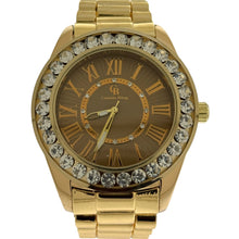 Load image into Gallery viewer, Captain Bling Gold-Tone Roman Numeral Dial Watch with Pave Accents
