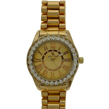 Load image into Gallery viewer, Captain Bling Gold-Tone Roman Numeral Dial Watch with Pave Accents
