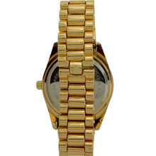 Load image into Gallery viewer, Captain Bling Gold-Tone Roman Numeral Dial Watch with Pave Accents
