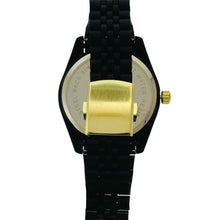 Load image into Gallery viewer, Captain Bling Quartz Masonic Edition:Black Dial with Diamond-Encrusted Numerals.
