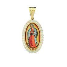 Load image into Gallery viewer, 10KT Virgin Mary Enamel Pendant, 3g
