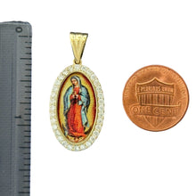 Load image into Gallery viewer, 10KT Virgin Mary Enamel Pendant, 3g
