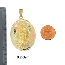 Load image into Gallery viewer, 10KT Tri Color Oval Shape Virgin Mary Pendants
