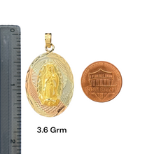 Load image into Gallery viewer, 10KT Tri Color Oval Shape Virgin Mary Pendants
